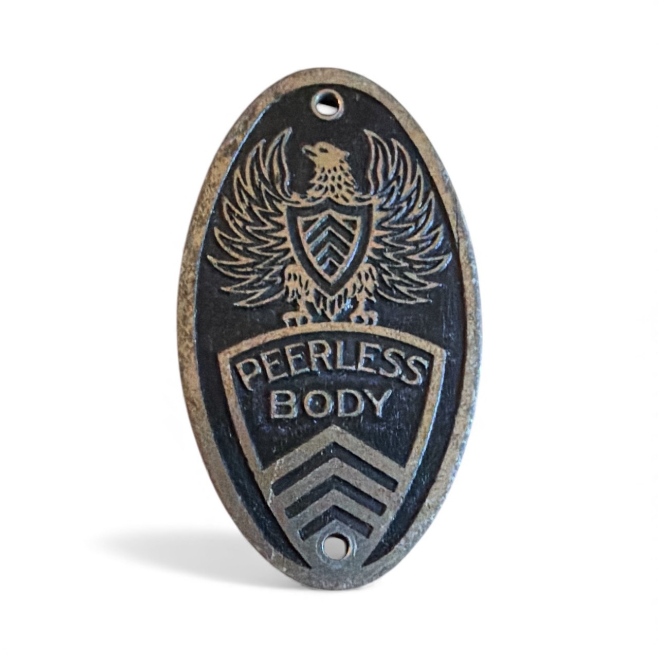 Peerless Body Tag Emblem Circa 1917-1923 Oval 1.75\