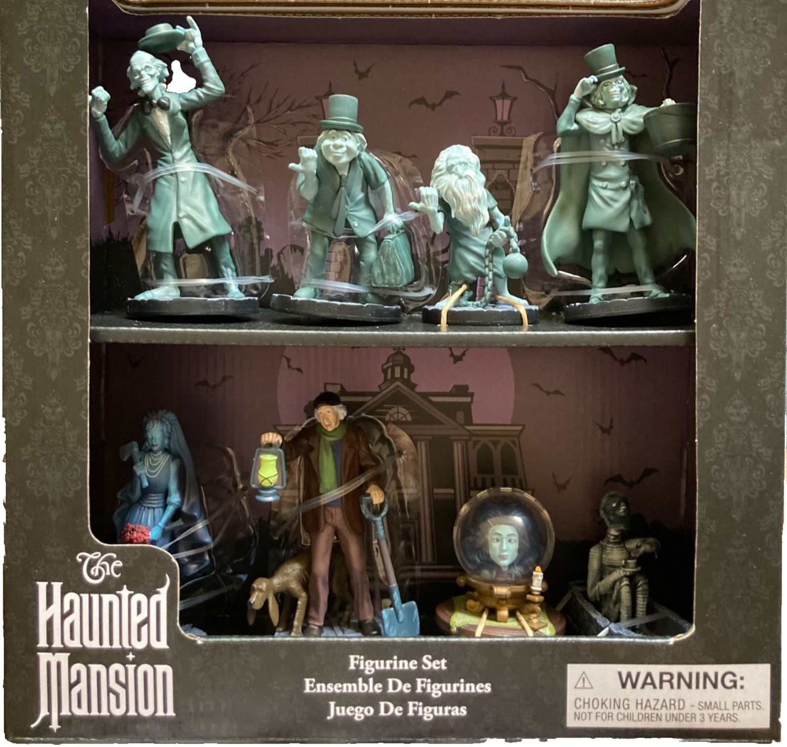 NIB Disney The Haunted Mansion Figure Set Figurine 8 pieces Play Toy Set