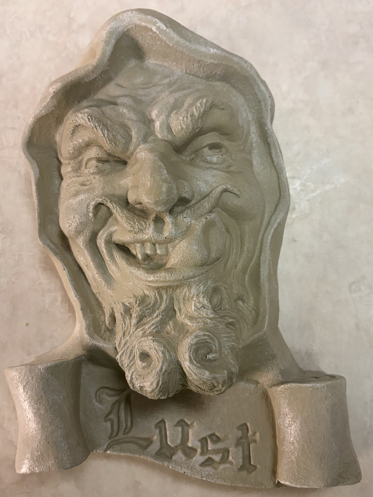 Rare complete set of  Toscano “Seven Deadly Sins” plaques by sculptor J. Lester.