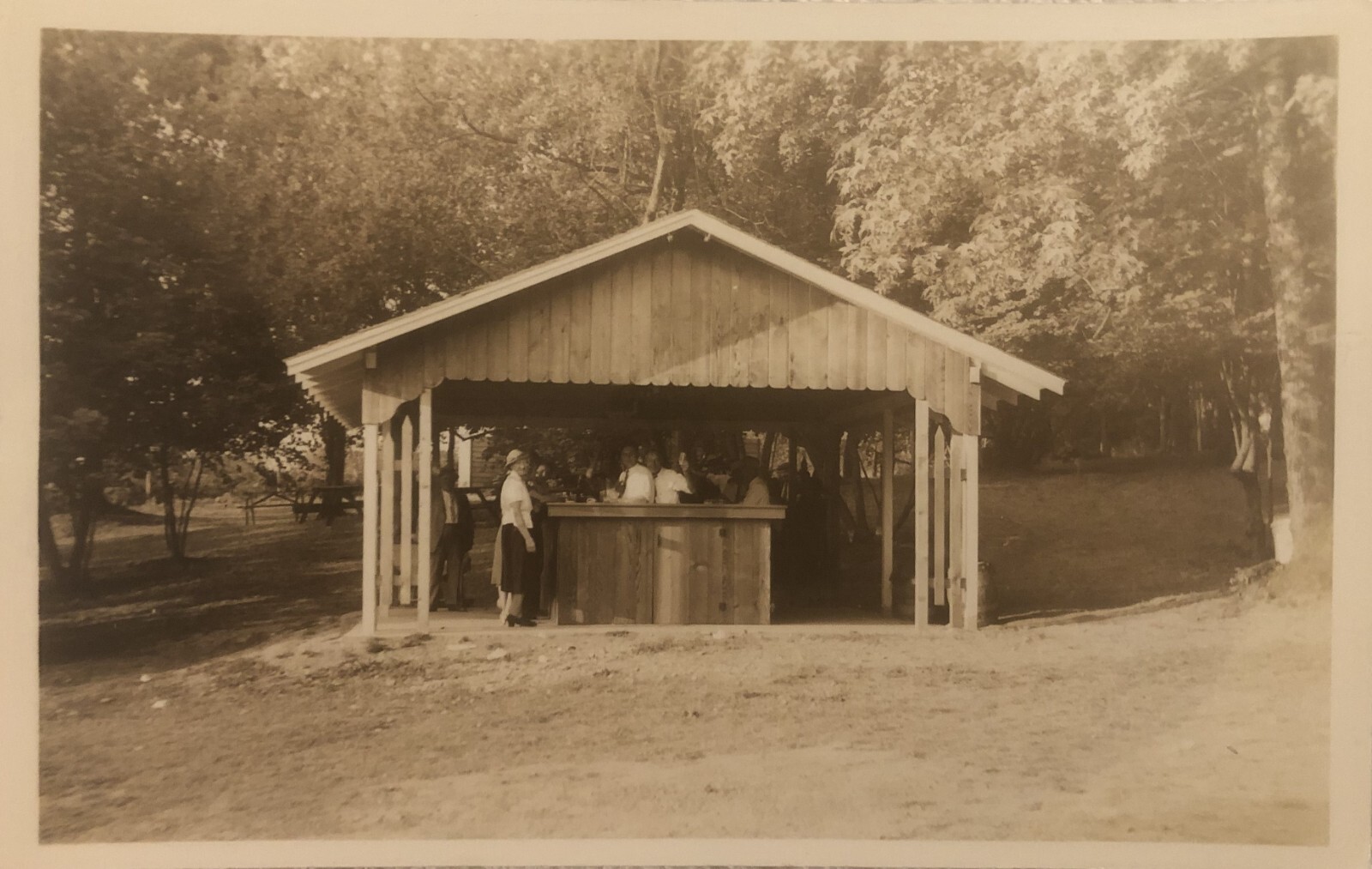 RPPC Defender Postcard, Outside Gathering, Social Event, 1930s-40s,