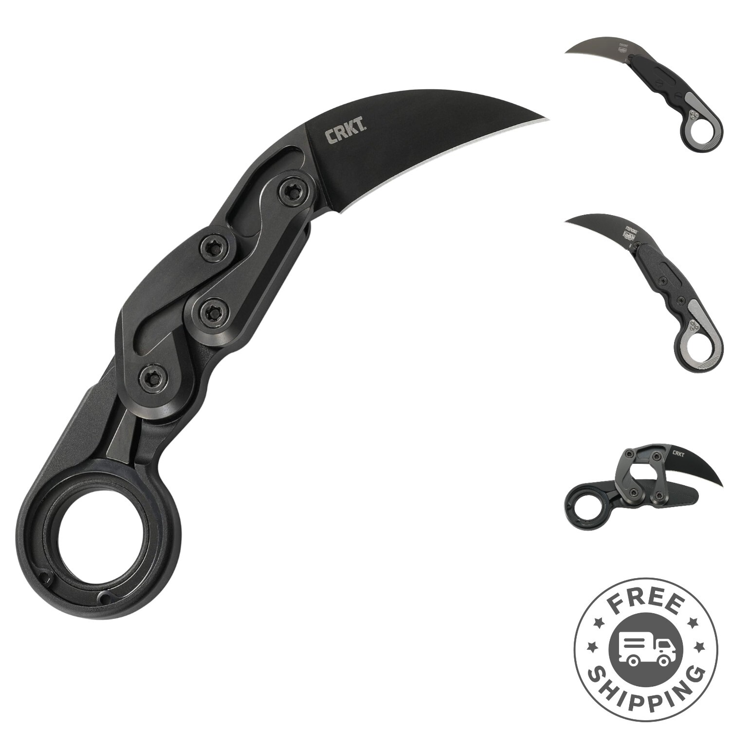 Provoke Kinematic EDC Folding Pocket Knife: Morphing Karambit, D2 Blade Steel...