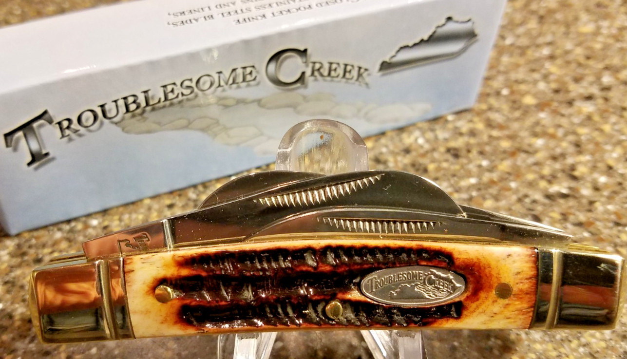 Troublesome Creek , 7011BBJS, Congress Second Cut Brown Jigged Bone, 3-5/8