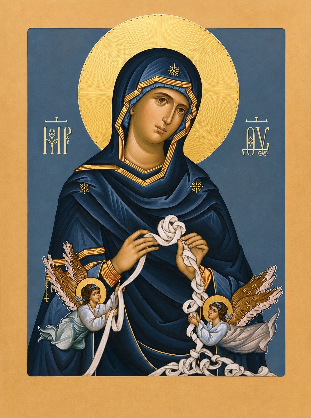 Icon Mother of God Untier Knots | Mary Undoer Knots Art 12x15cm (5”x6