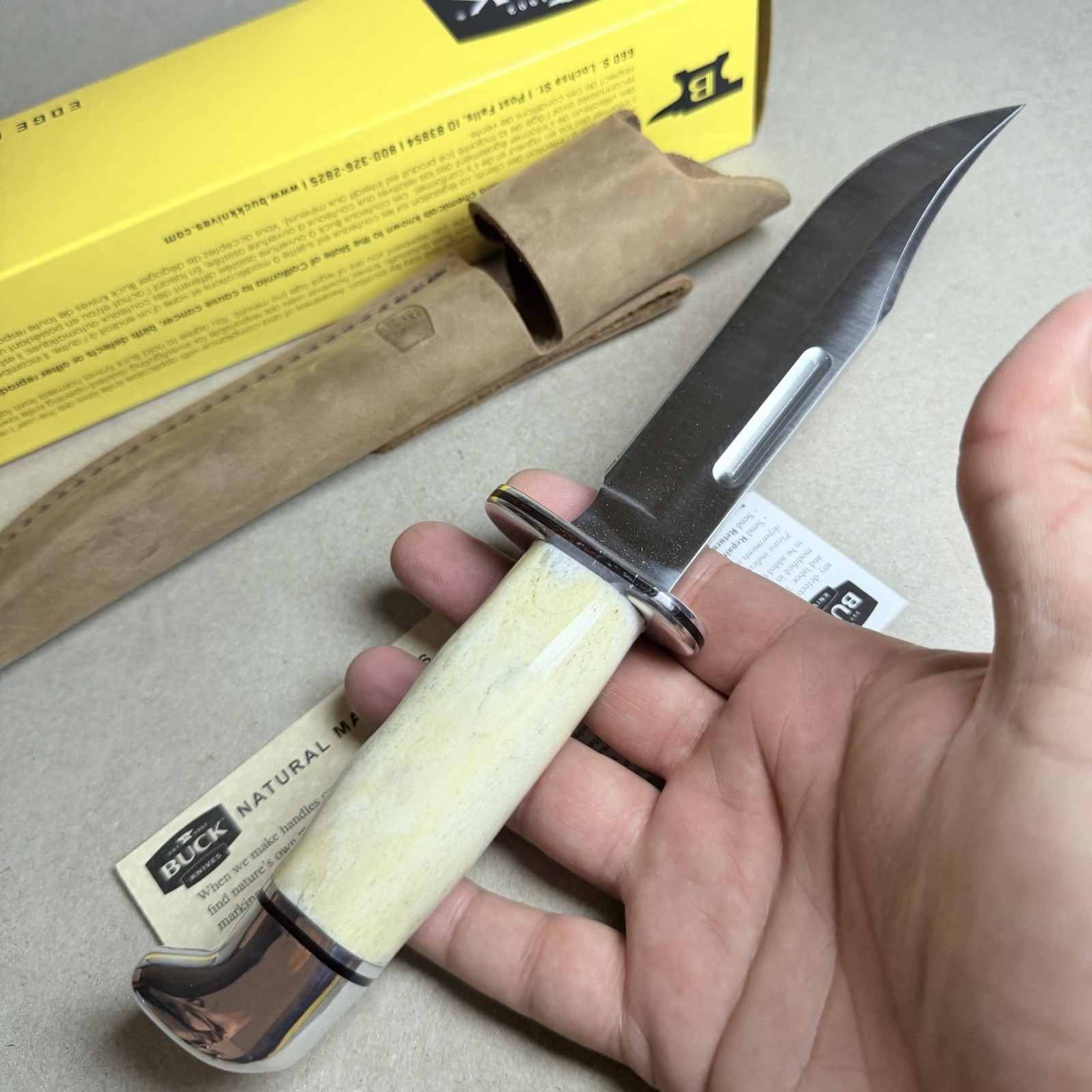 RARE Limited Edition Buck 119 Special Cow bone Knife