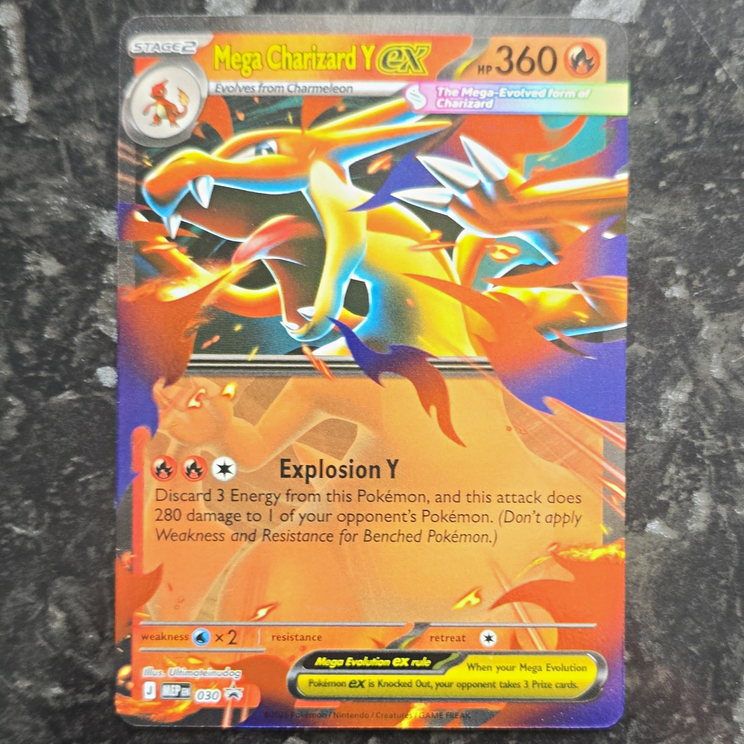 Pokémon TCG Mega Charizard Y EX 030 Promo Holo Mega EX 360 HP English