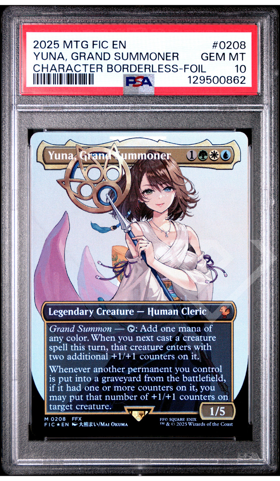 Yuna, Grand Summoner Magic The Gathering Final Fantasy Commander - PSA 10