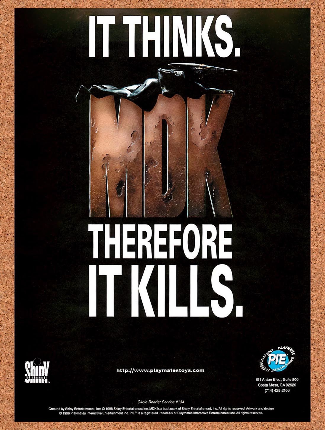 1996 MDK PC Original Advertisement / Retro Promo v10