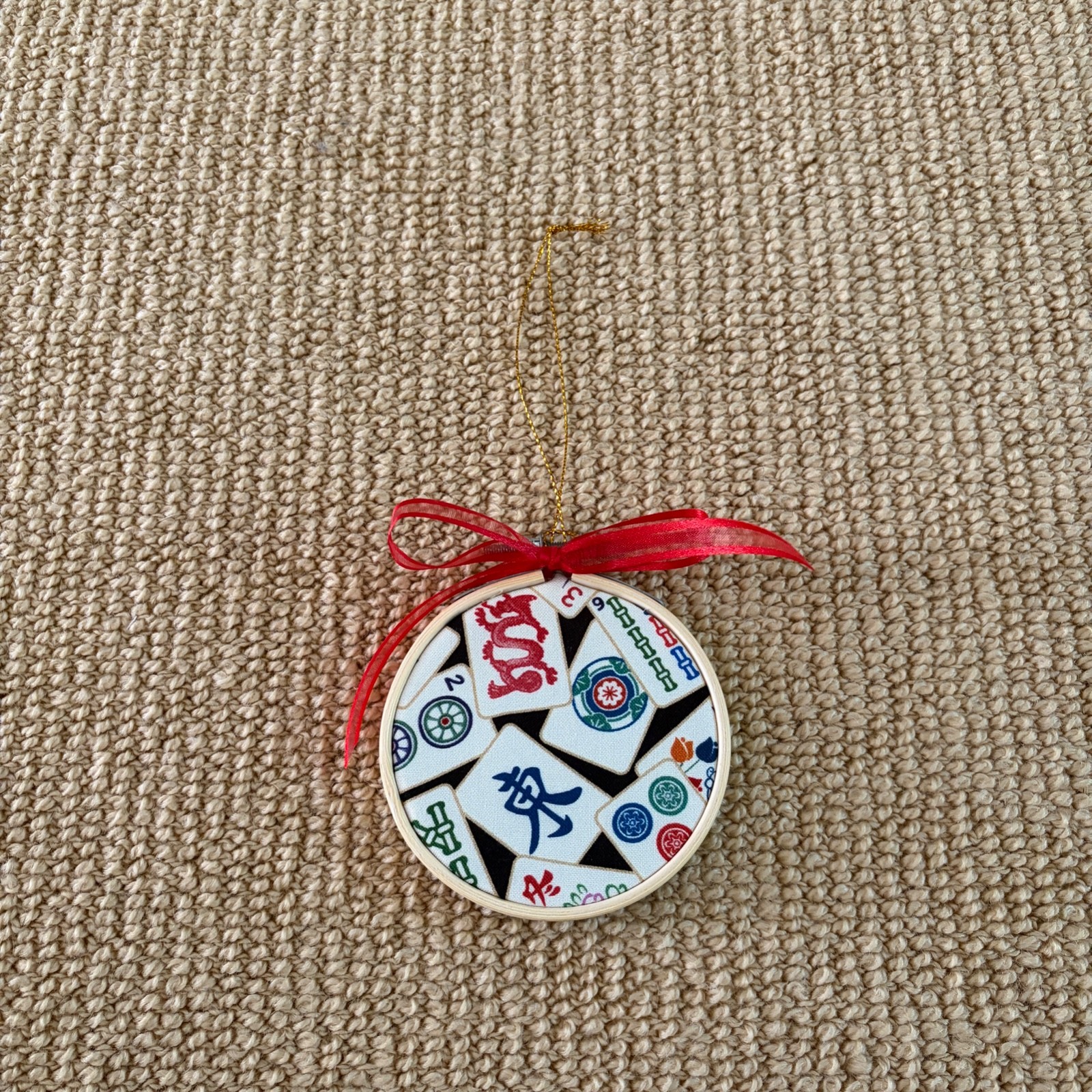 Mahjong Themed Christmas Tree Ornament, New