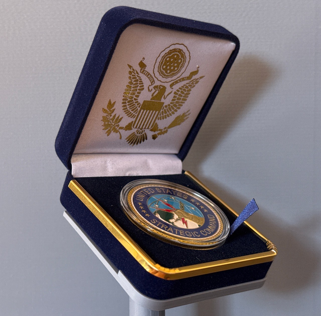 U.S. Strategic Command Challenge Coin in Velvet Case