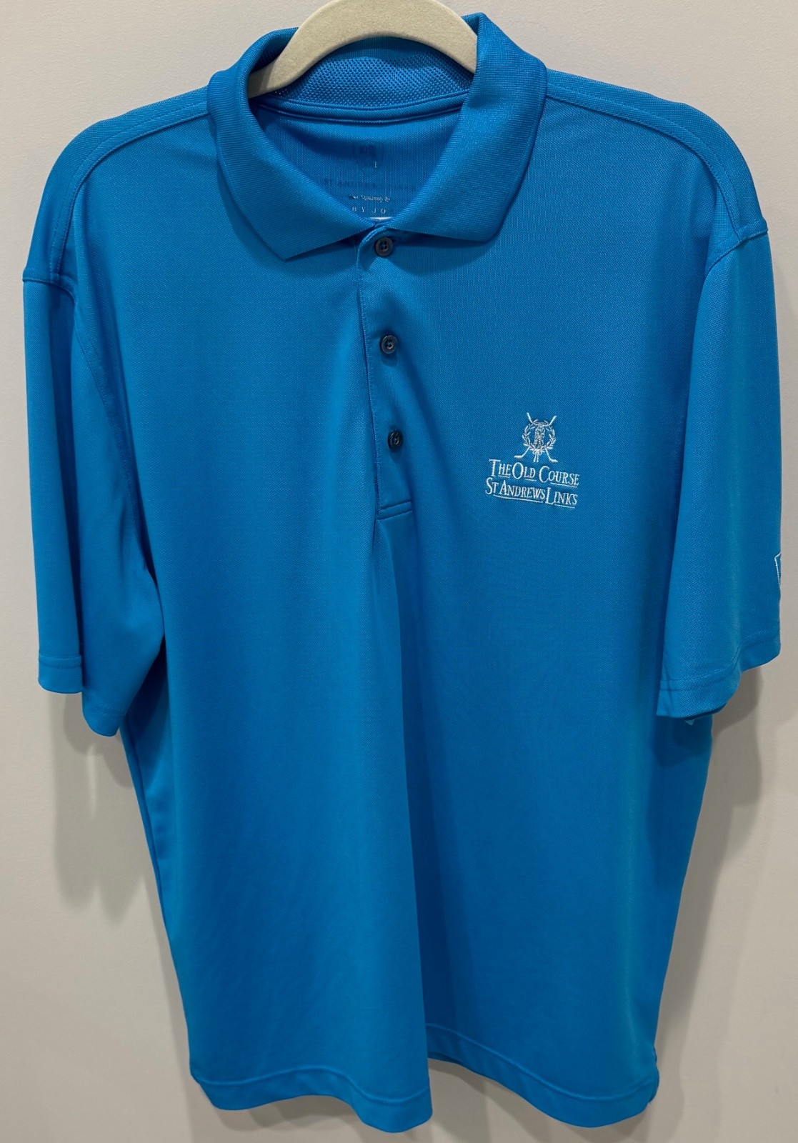 ST ANDREWS LINKS The Old Course - Bobby Jones Golf Shirt - Men's Large - Blue