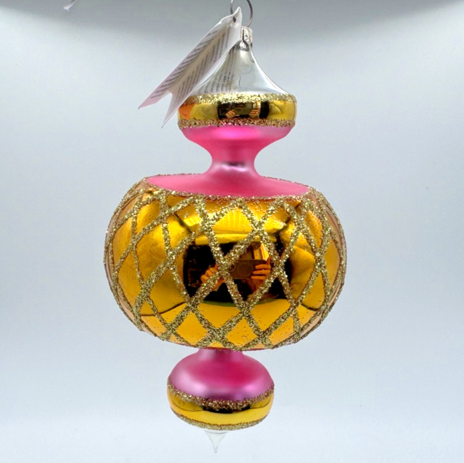 Vintage 1993 Christopher Radko Jumbo Spin Top 7\