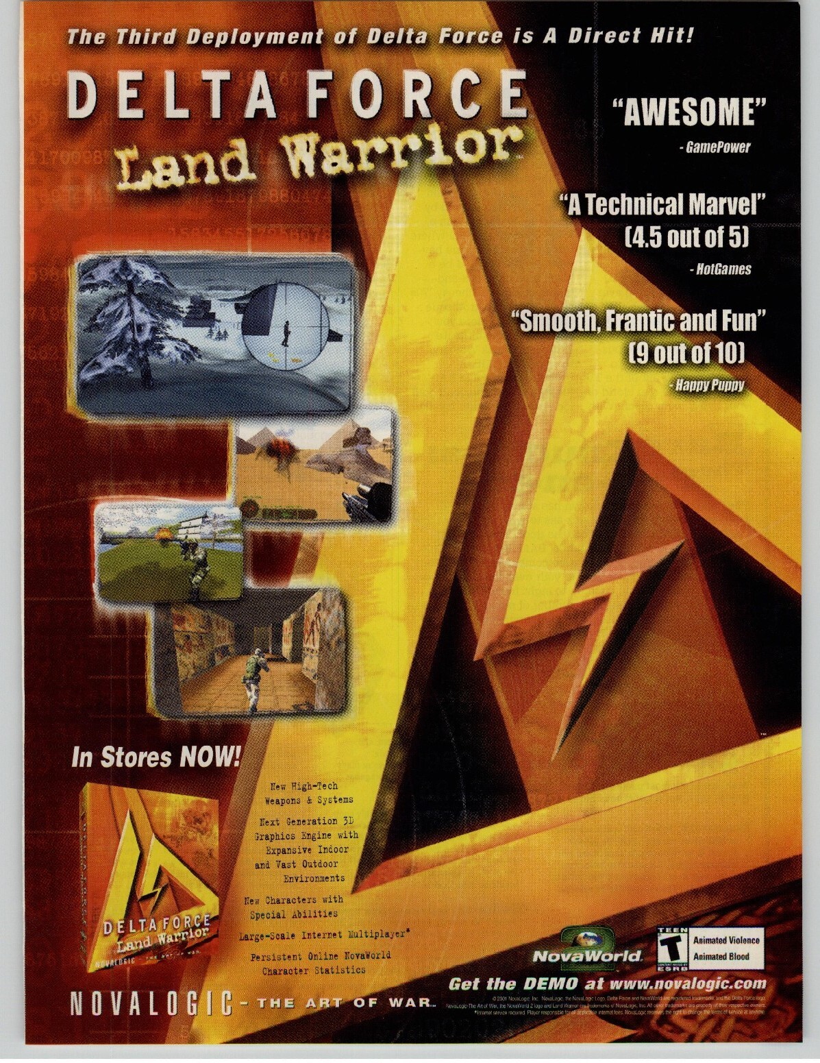 Delta Force: Land Warrior PC 2000 Vintage Poster Ad Art Print Official Promo
