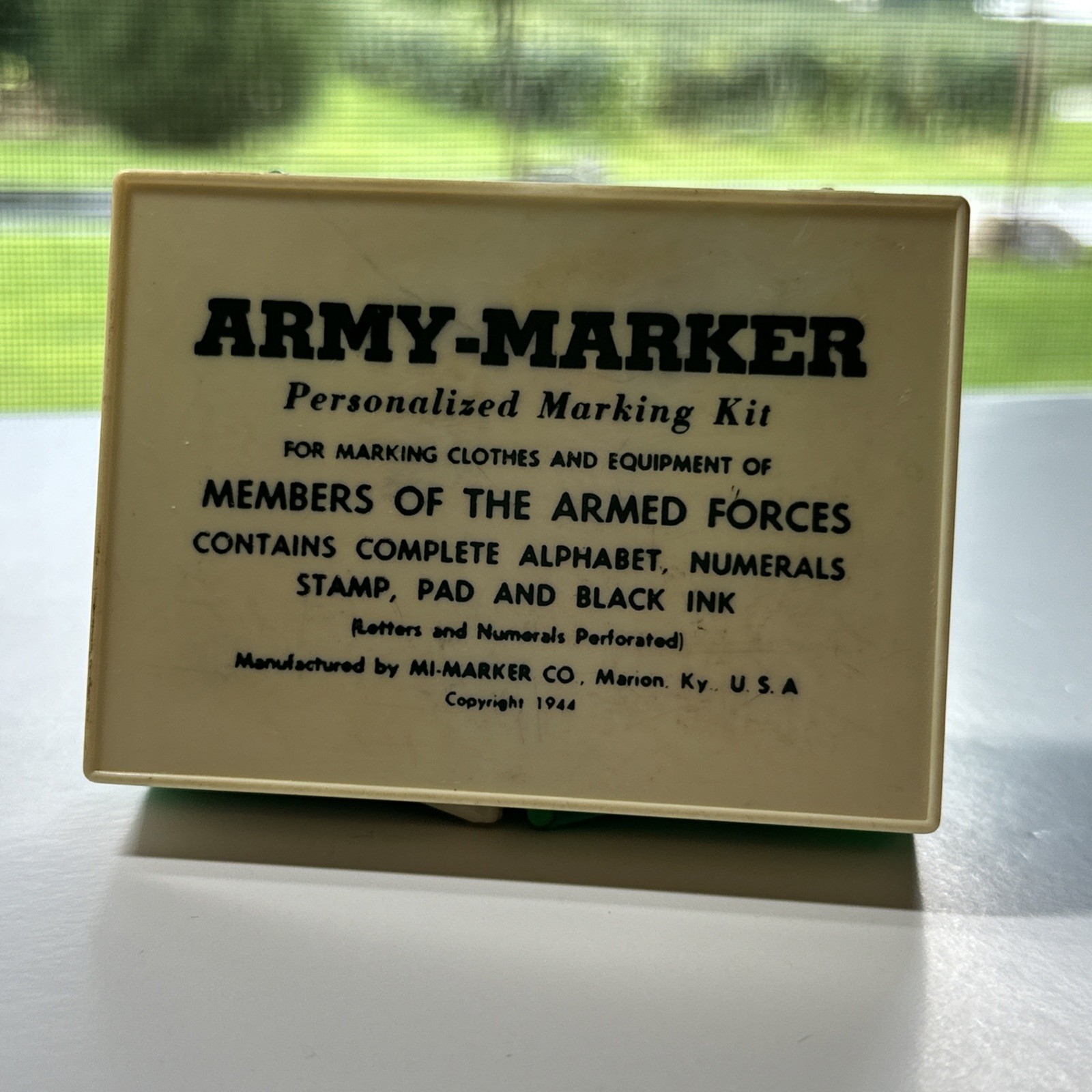 Vtg 1944 Army-Marker Personalized Marking Kit for Clothing & Equipment Mi-Marker