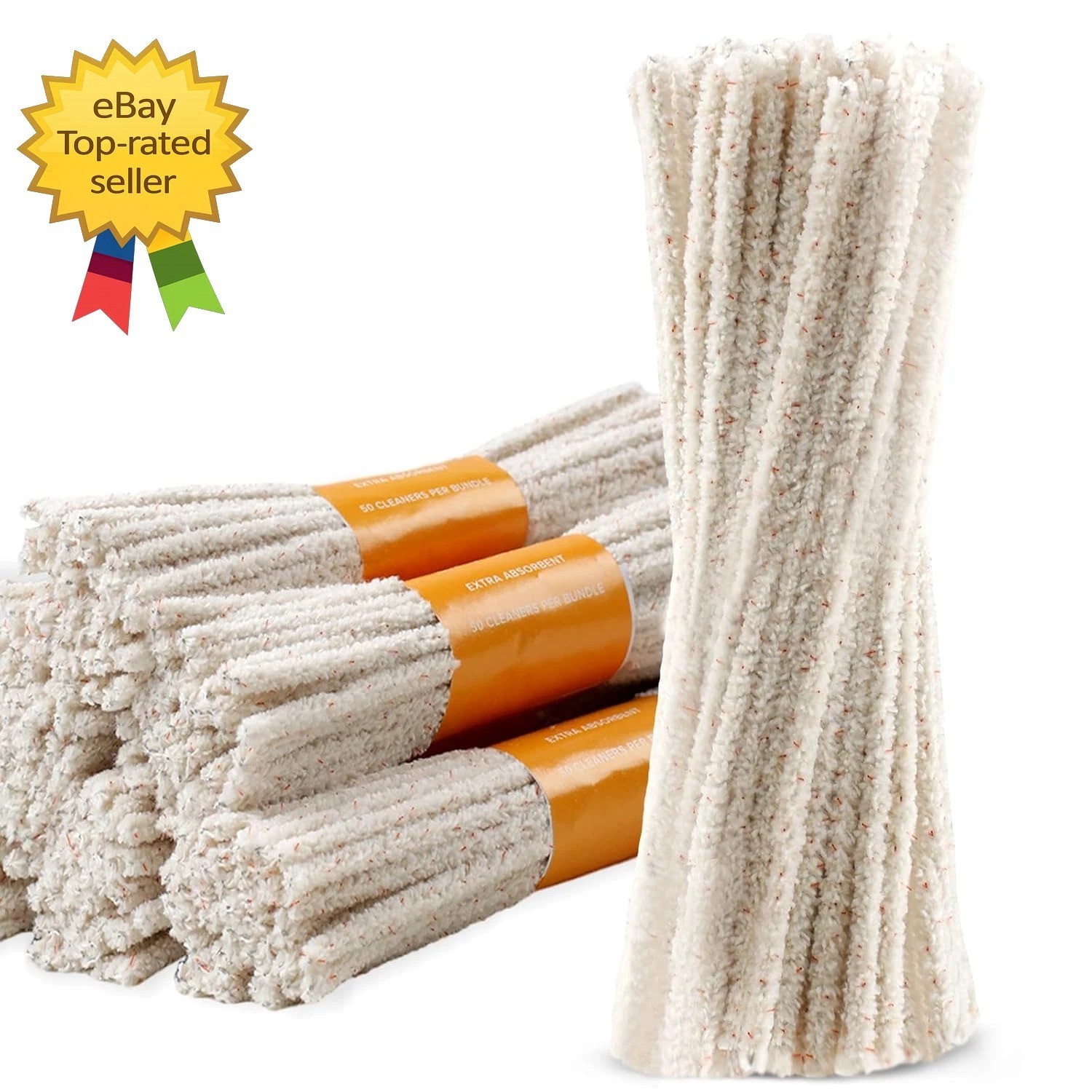 300PCS 6 Inch Pipe Cleaners Bulk Cotton Wire Spikes Pipe Cleaning Brushes