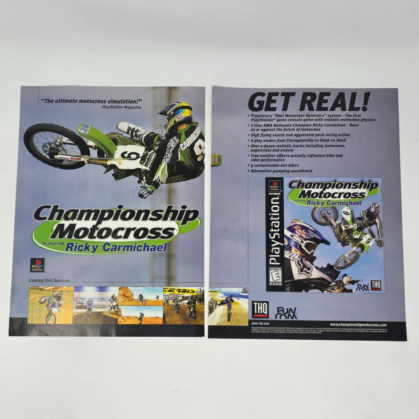 Championship Motocross feat Ricky Carmichael PS1 Ultimate Print Ad/Poster Art