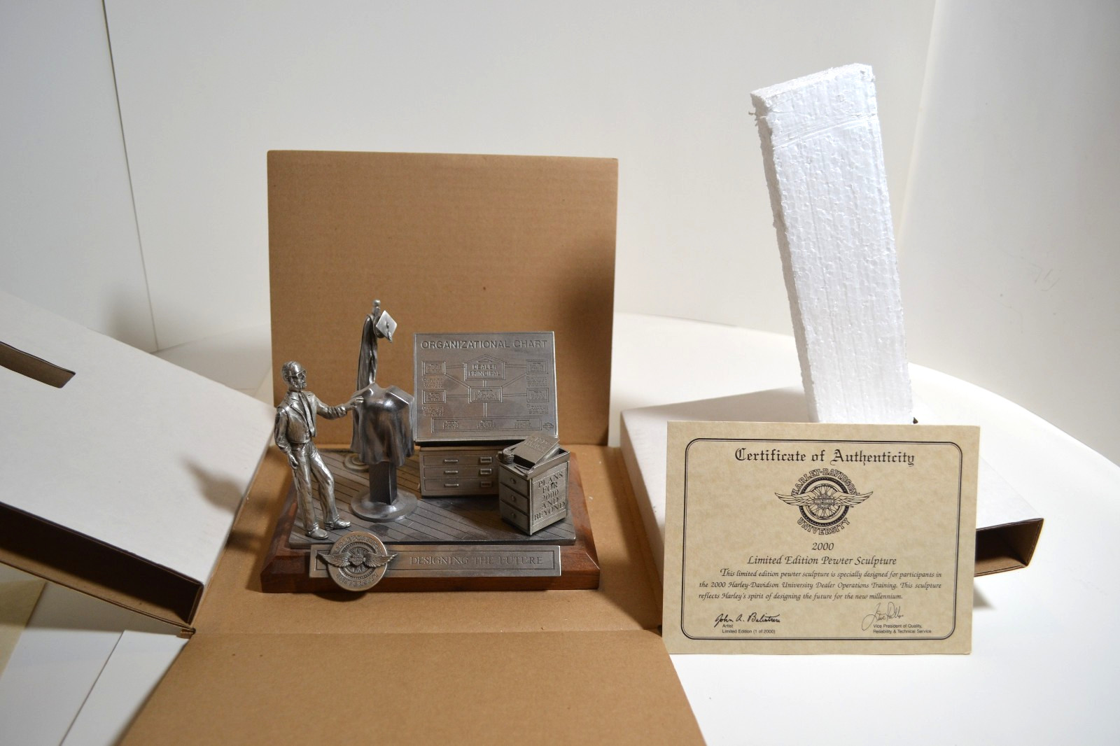 Harley-Davidson University 1999 Limited Edition Pewter Sculpture 1 Of 2000