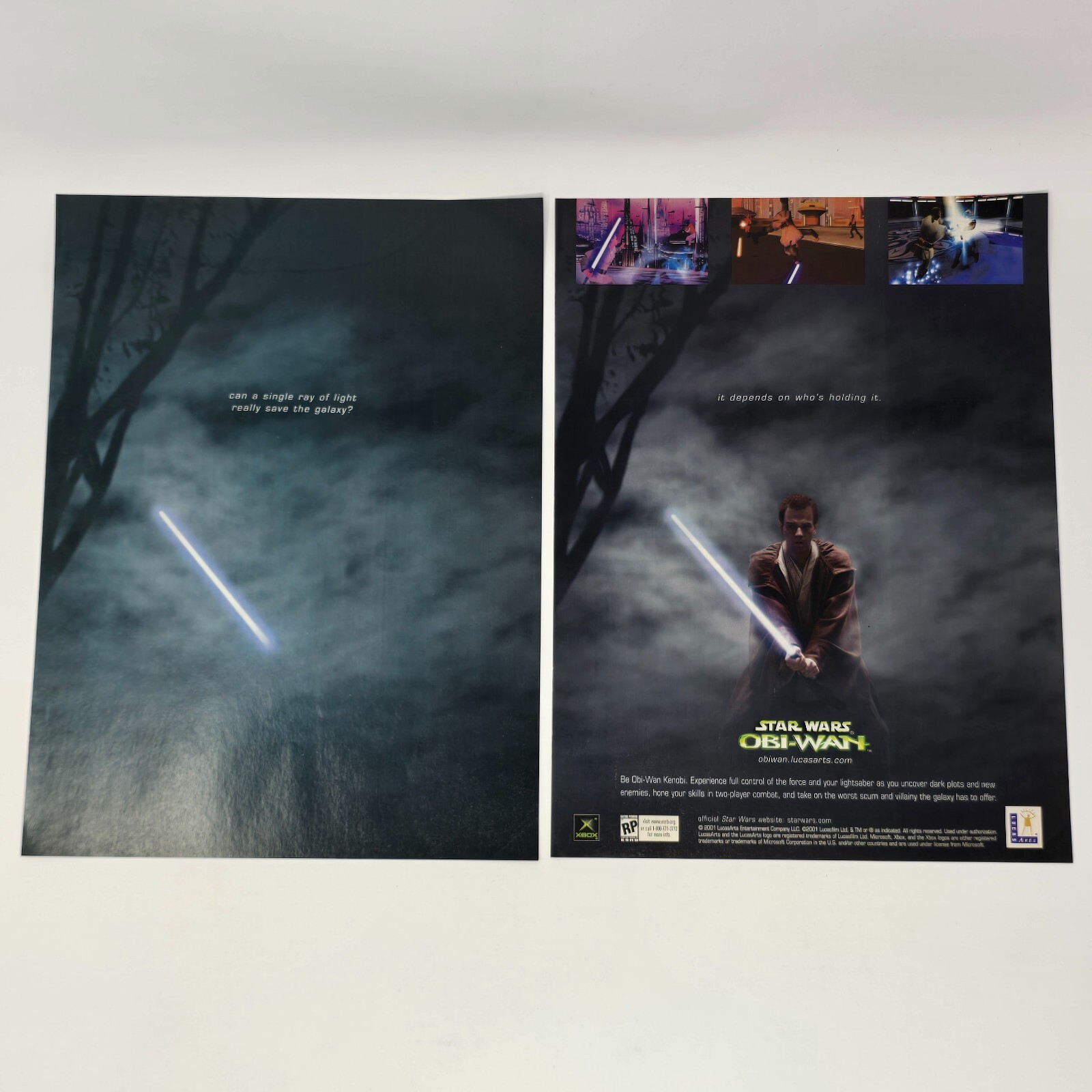 Star Wars Obi-Wan Microsoft Xbox Ray of Light Print Ad/Poster Promo Art