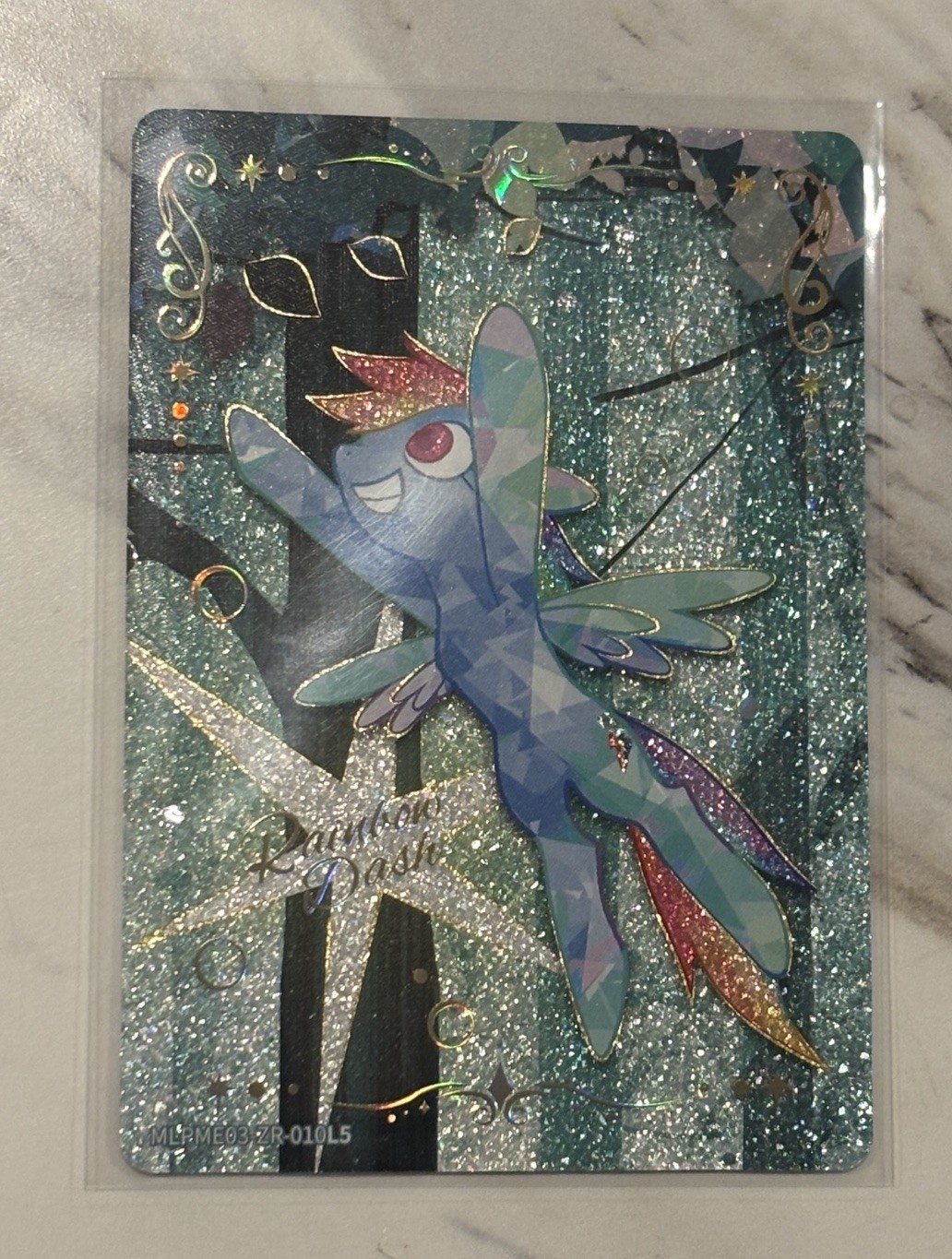 RARE KAYOU My Little Pony Rainbow Dash Hologram Card MLPME03-ZR-010L5 (2026)