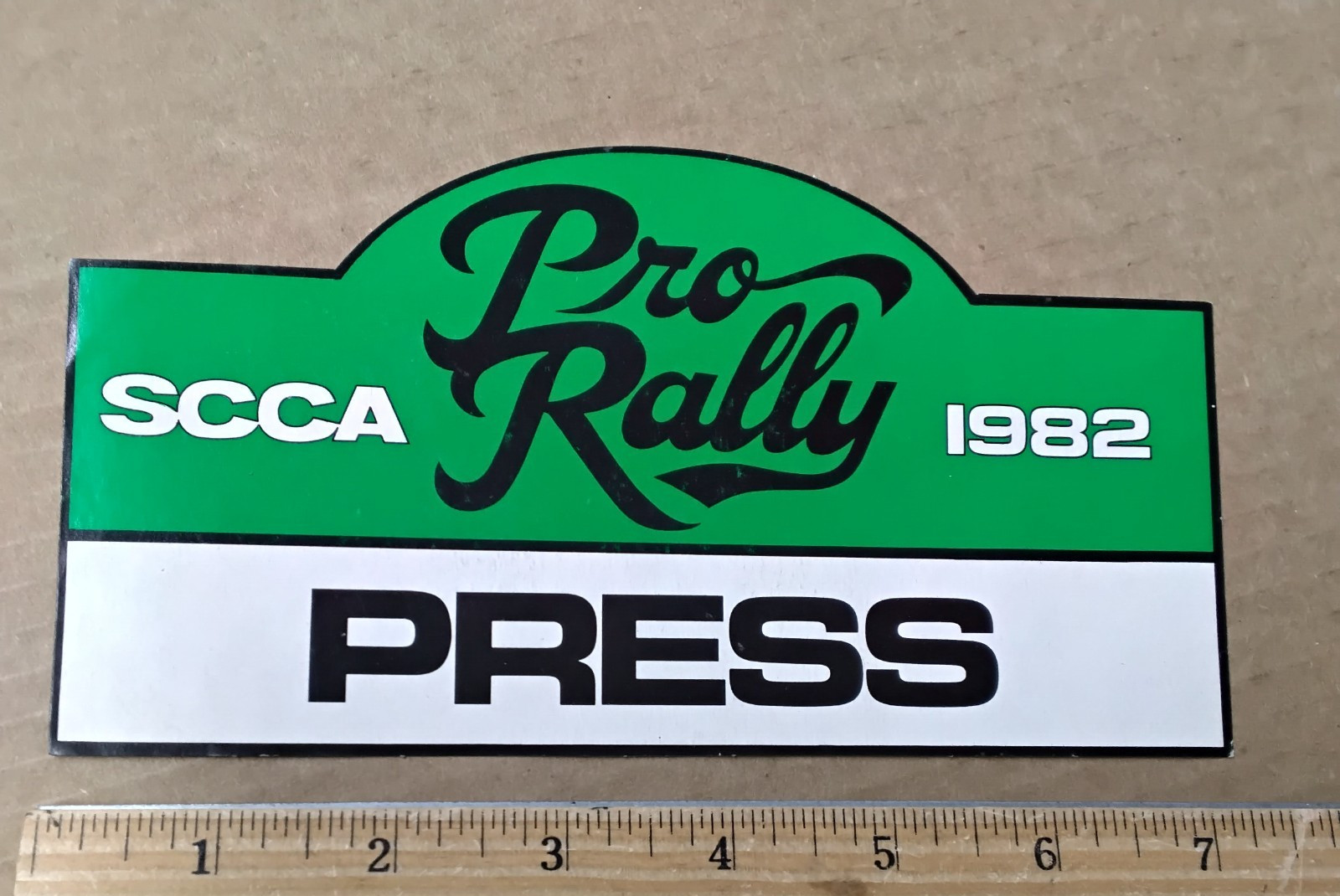 SCCA Sportscar Pro Rally Road Racing original 1982 PRESS decal sticker rare