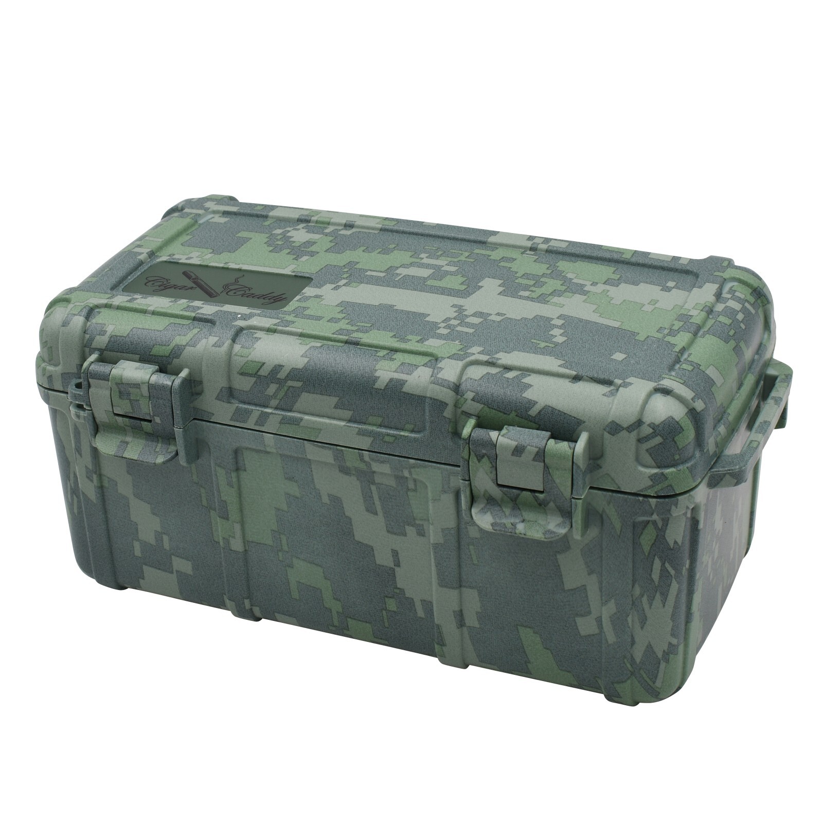 Cigar Caddy Camo 15 Cigar Waterproof Travel Humidor, Digital Camouflage