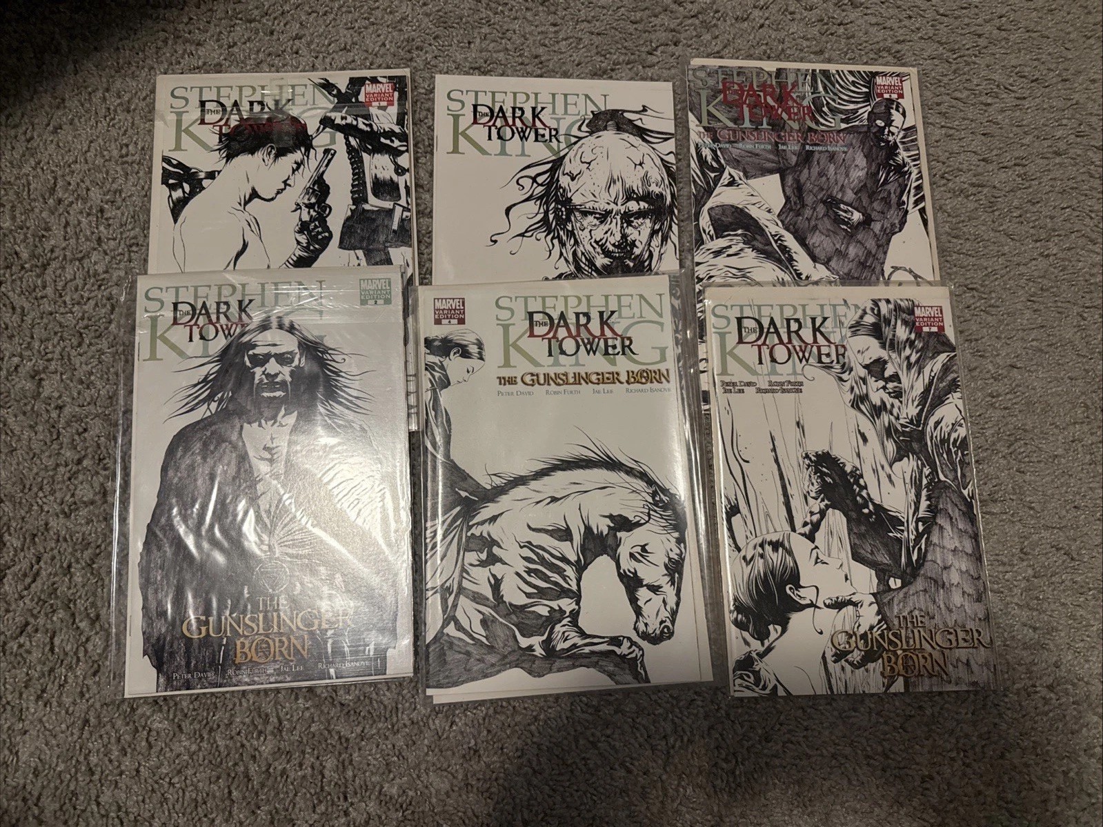 Dark Tower: the Gunslinger Born #1 -4,6,7Sketch Vari (Marvel Comics May 2007)