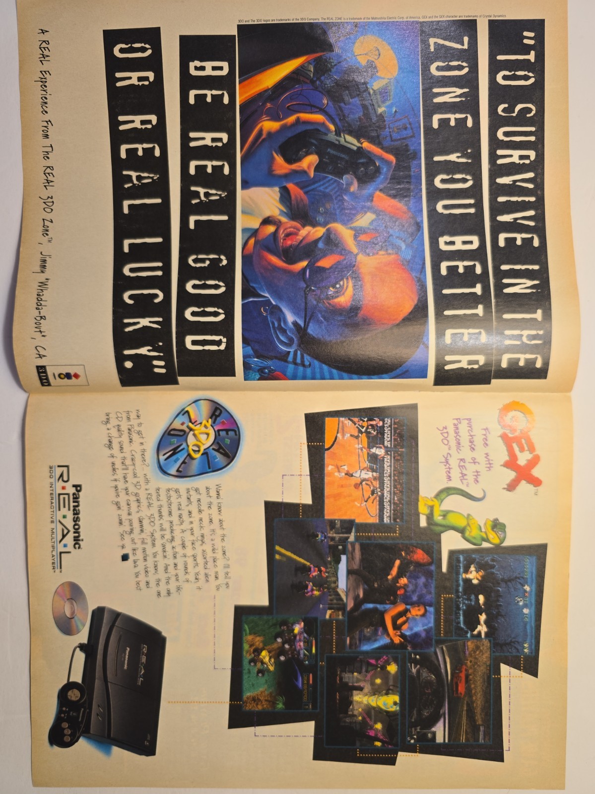 Rare 1995 Panasonic 3DO Sega Saturn PlayStation Print Ad Lot Magazine Spread