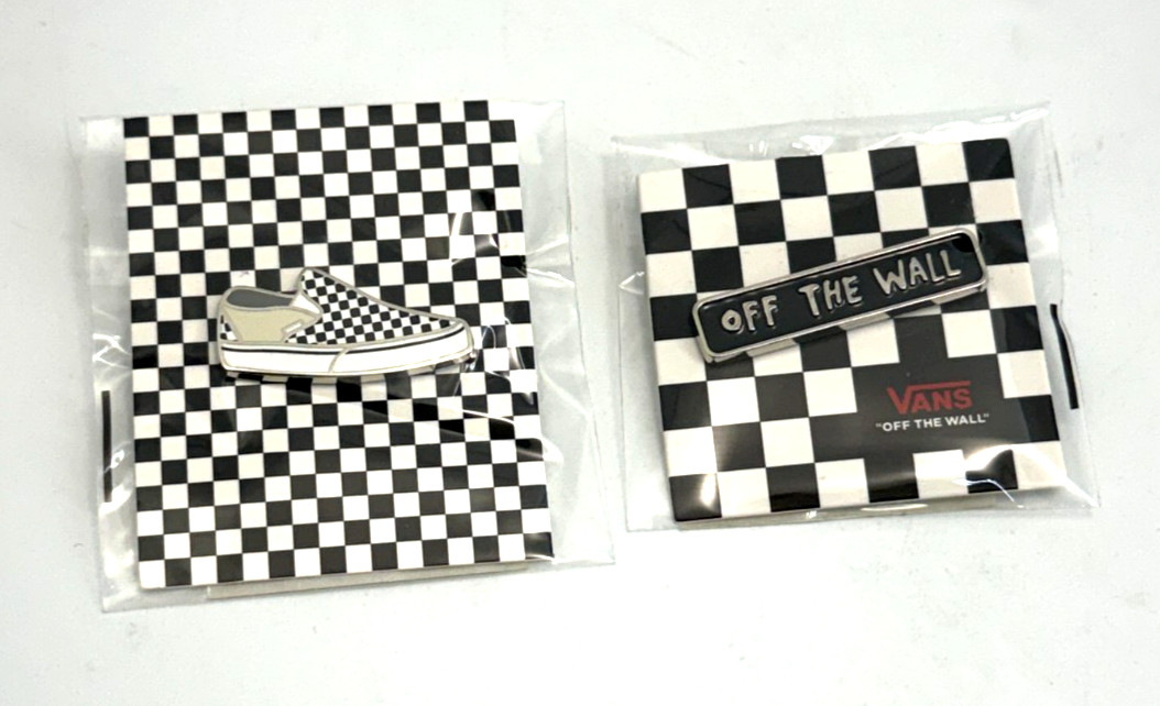 Vans Family Off the Wall and Checkerboard Shoe Pins Brand New Sealed Rare
