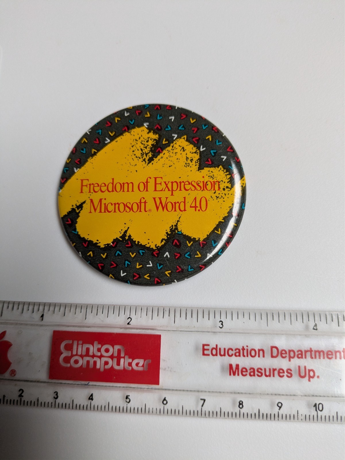 Freedom of Expression Microsoft Word 4.0 Button Pinback 2 1/4 Inch