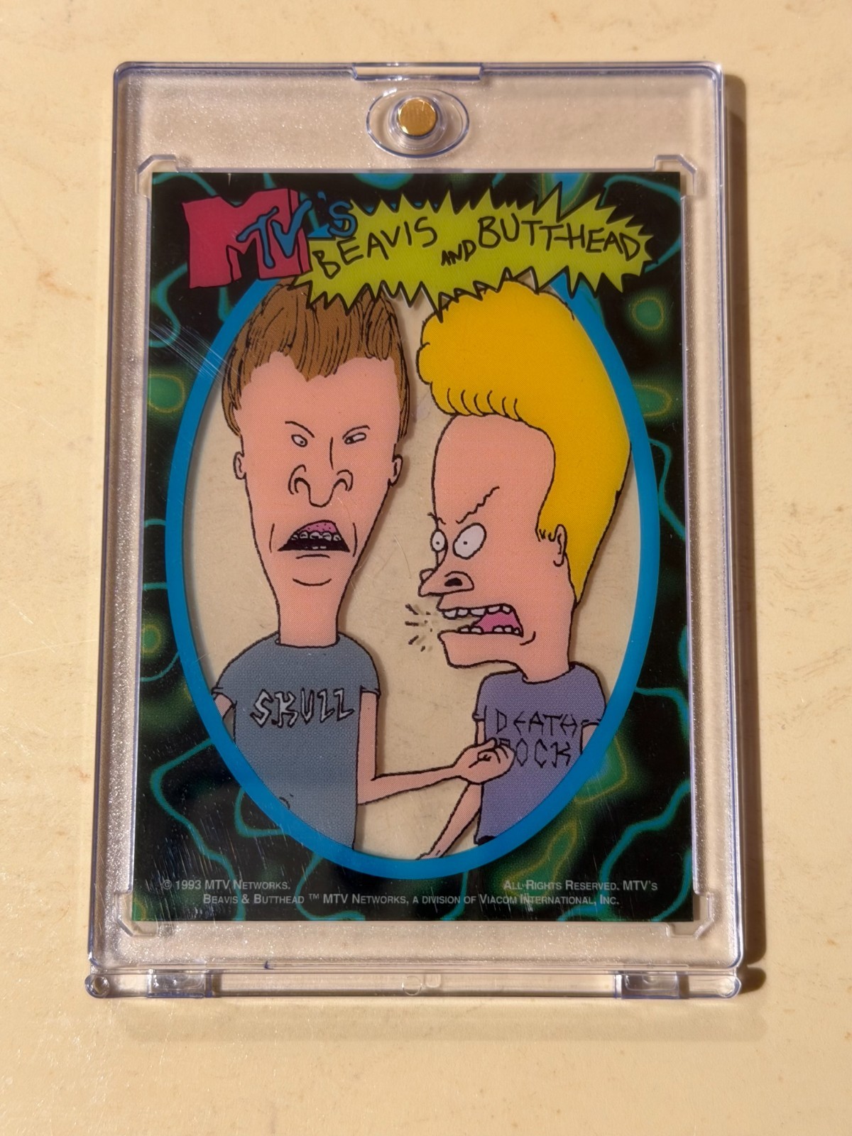 BEAVIS & BUTTHEAD ROOKIE CARD ACETATE WIZARD MAGAZINE PROMO 1993 MTV SUPER MINT