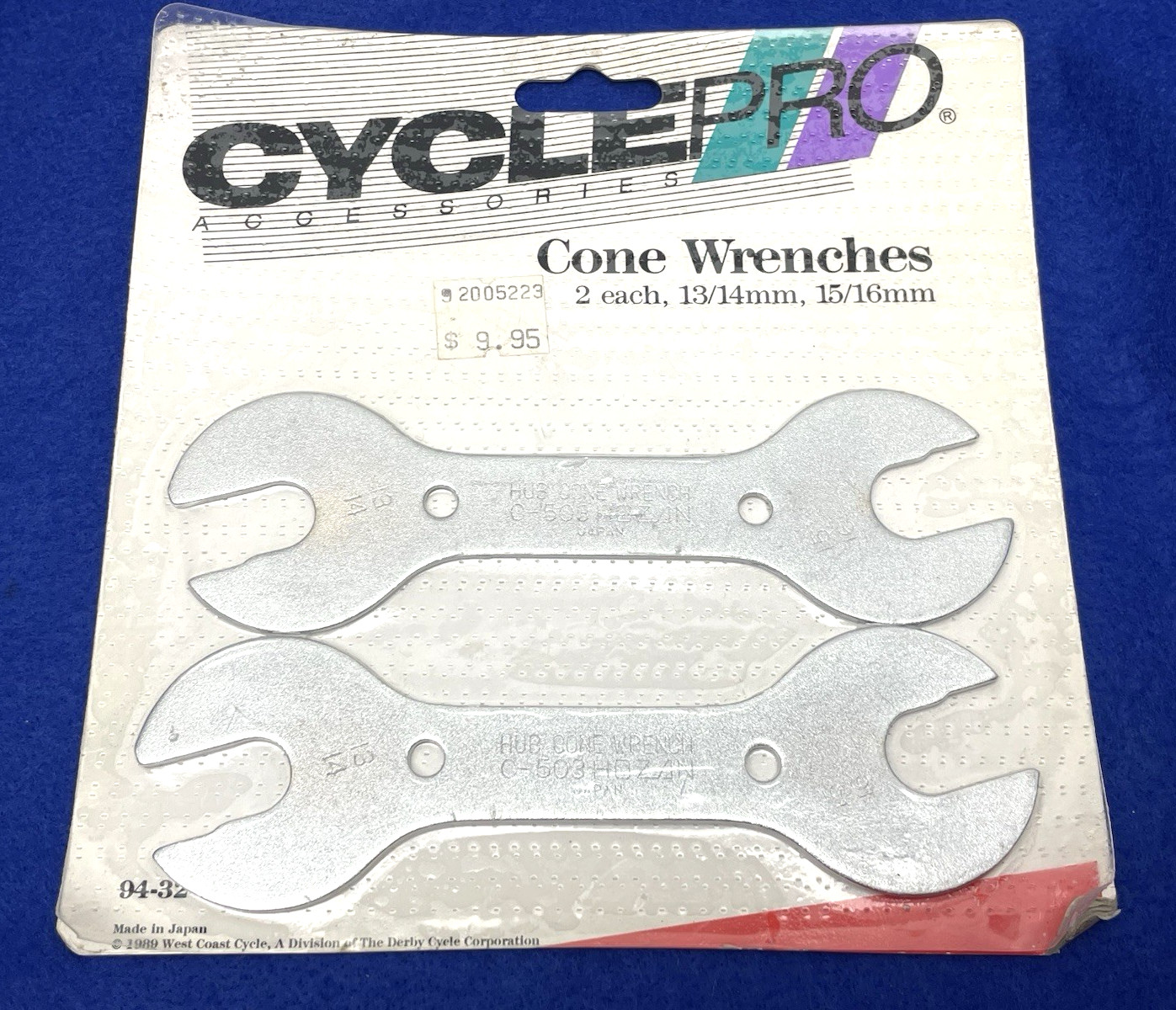 VINTAGE CYCLE PRO CYCLING HUB CONE WRENCHES 13 14 15 16mm NEW SEALED WEST COAST
