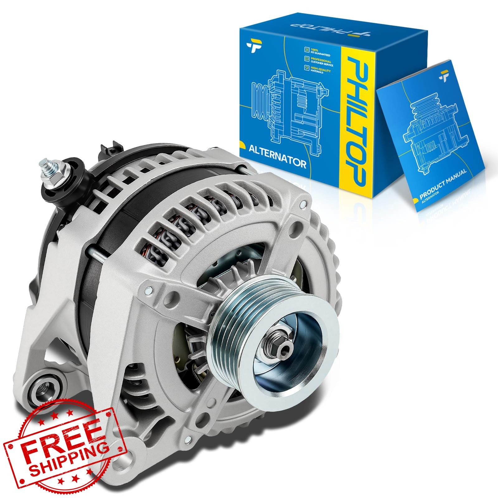 PHILTOP Alternator 11240N 12V 160A for Jeep Liberty Nitro Grand Cherokee Ram