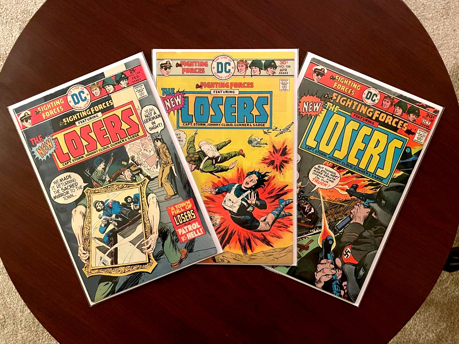 (Lot of 3 Comic Books) Our Fighting Forces #164 #166 & #169 (DC 1976) Bronze Age