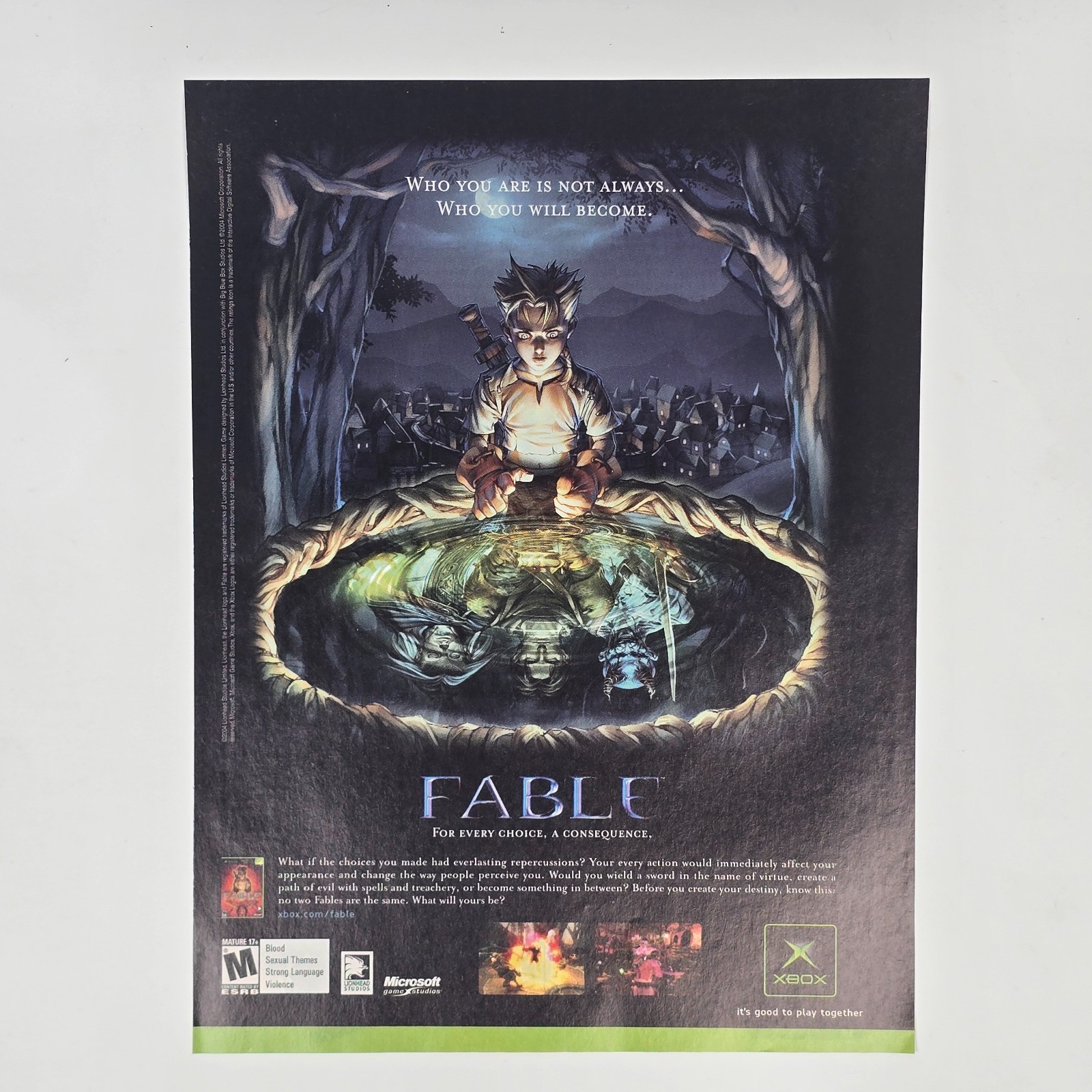 Fable Xbox Every Choice Print Ad/Poster Promo Art