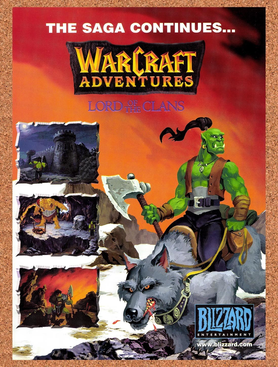 1996 WarCraft Adventures Lord Of The Clans PC Original Advert / Retro Promo v1