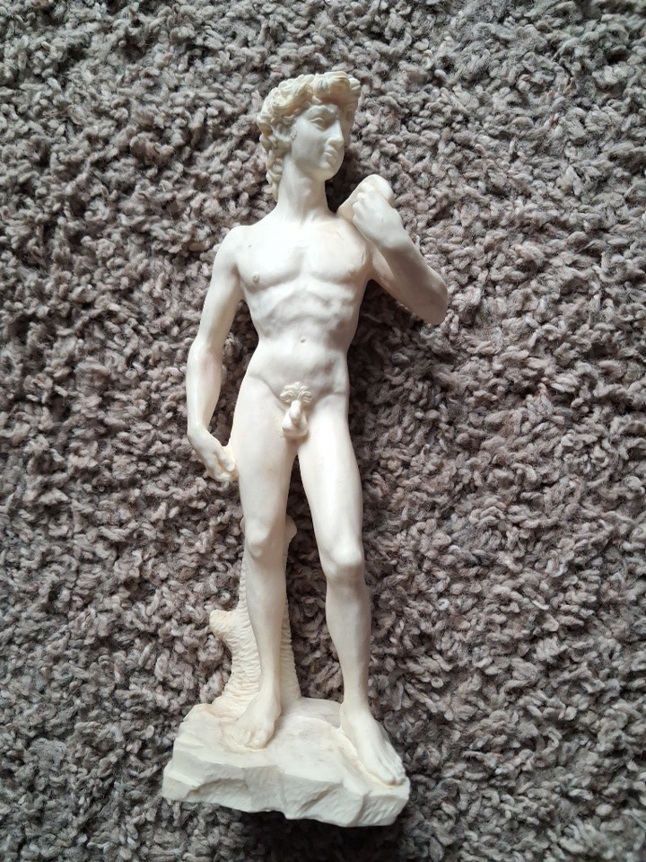 Michelangelo\'s David Statue Sculpture Fine Art White 9\'\'