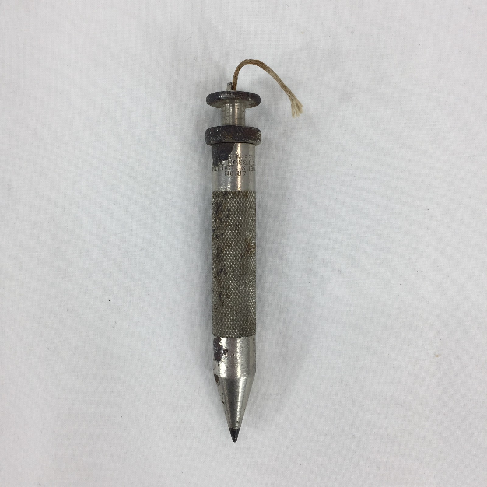Vintage Starrett No. 87 Mercury Plumb Bob Patented 1906 Woodworking Machinist