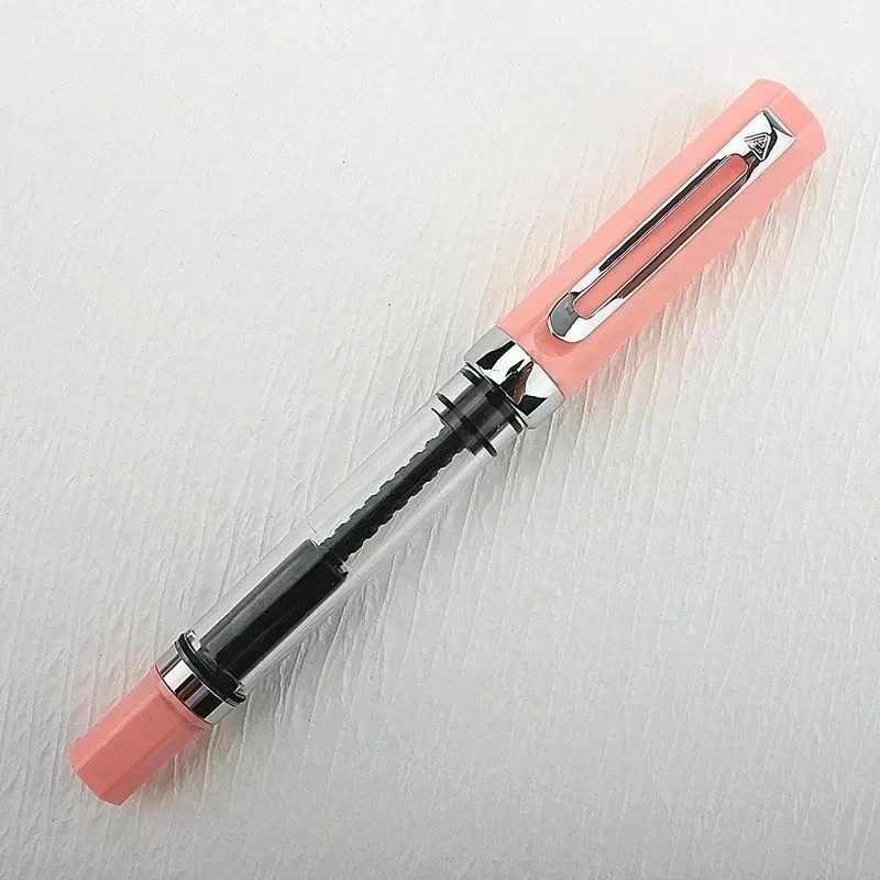 ECO Fountain Pen Transparent Piston Resin Multiple Colors Nib Sizes