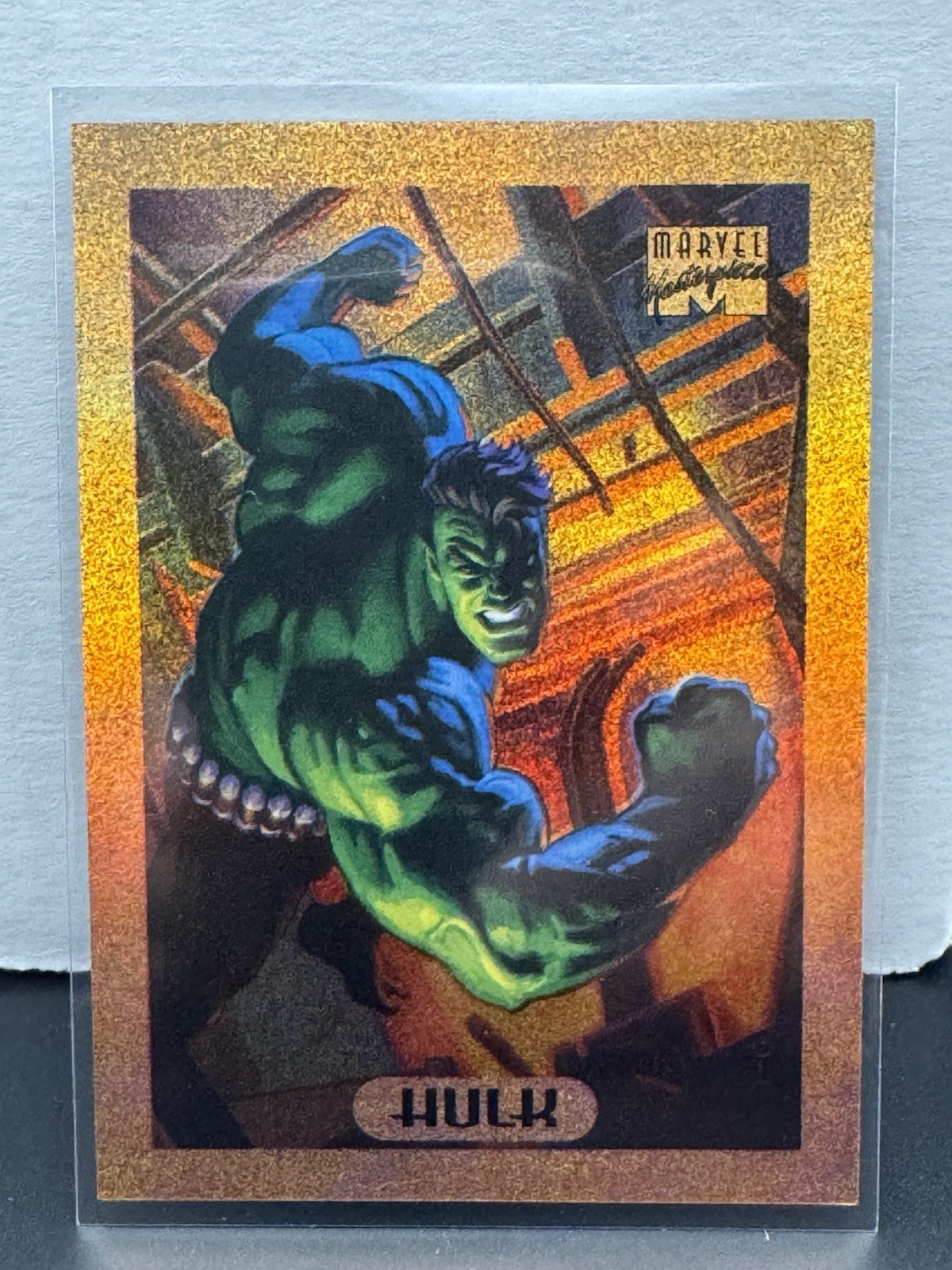 Hulk 1994 Marvel Masterpieces Bronze Holofoil #4 Walmart Rare