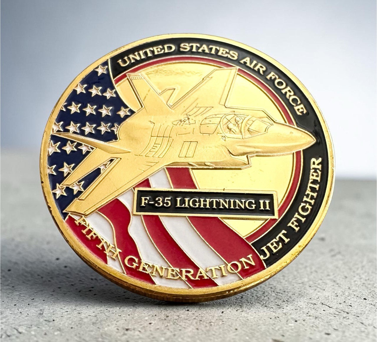 U S AIR FORCE F-35 Lightning II Challenge Coin ·IN STOCK· ·FAST SHIPPING· ·NEW·