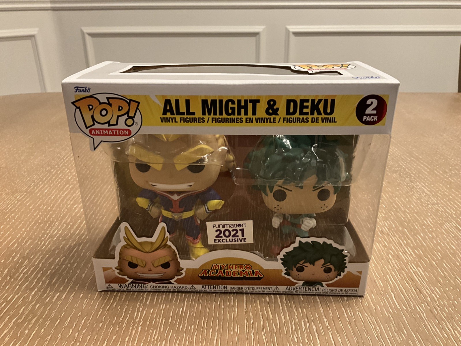Funko Pop  My Hero Academia 2-Pack All Might & Deku Funimation W/Protector 