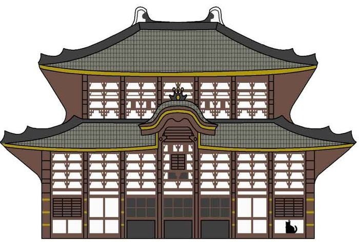 Cat's Meow Village East Great Temple Japan MW005829 NEW Exclusive *SHIPPING DISC