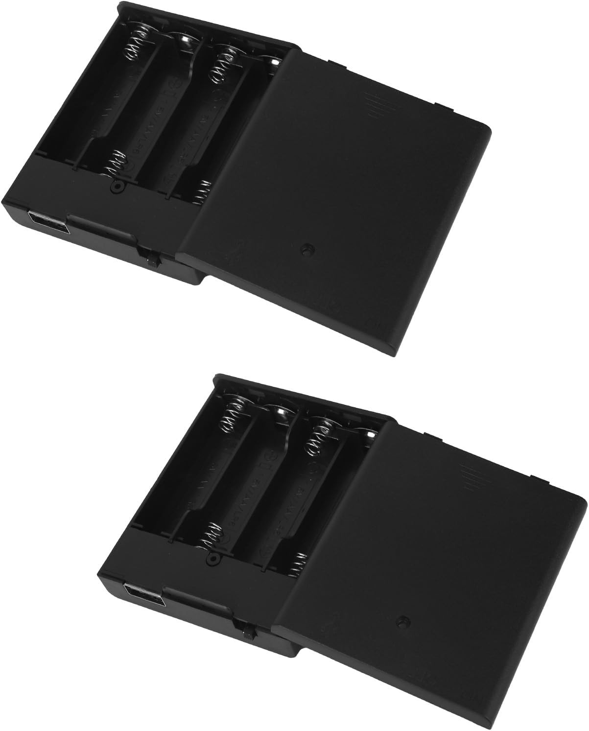 2Pcs Battery Pack for 4-6V LED Neon Signs, 4AA Portable USB Battery Pack Neon