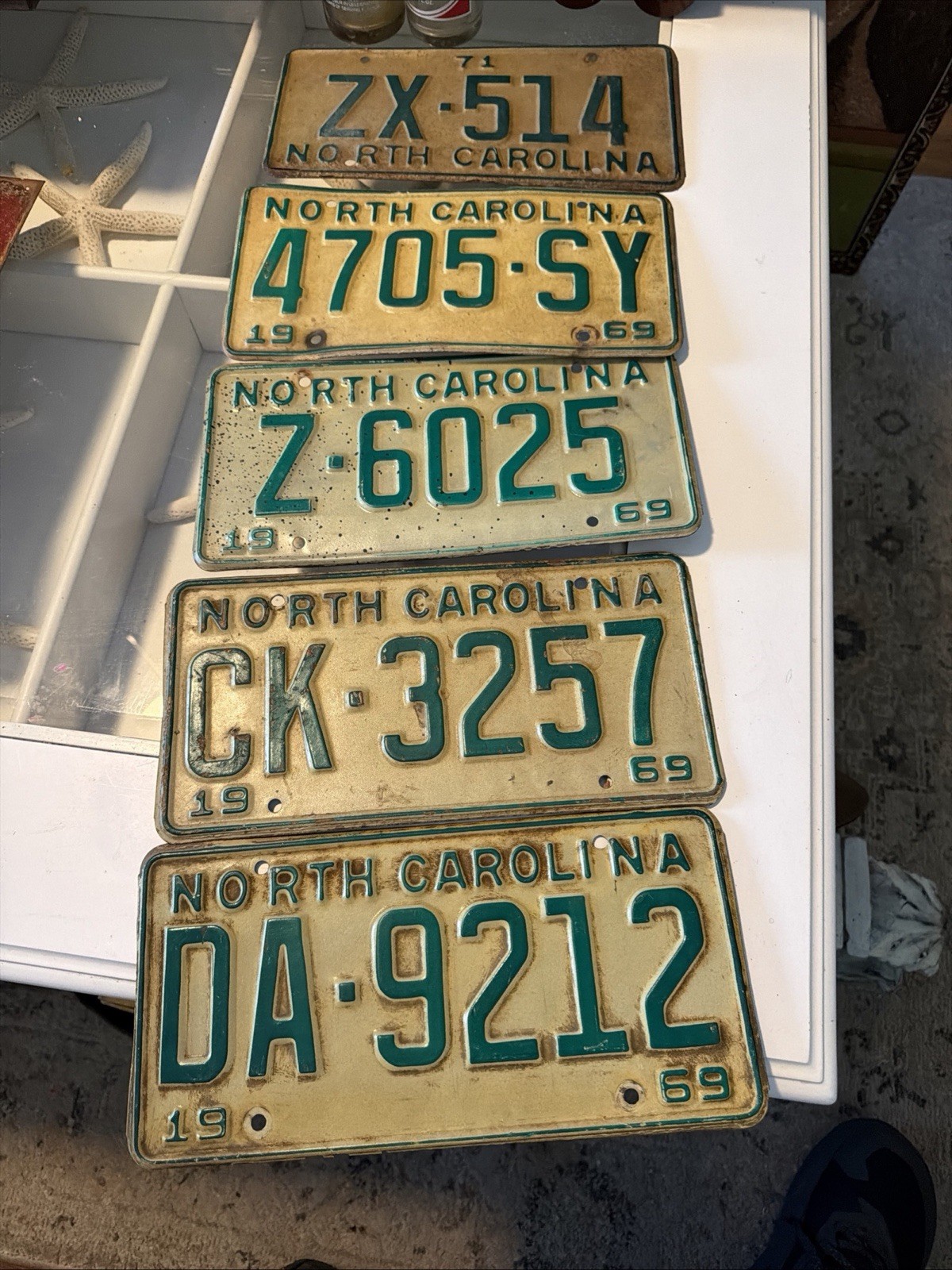 Vintage 1969 North Carolina License Plate