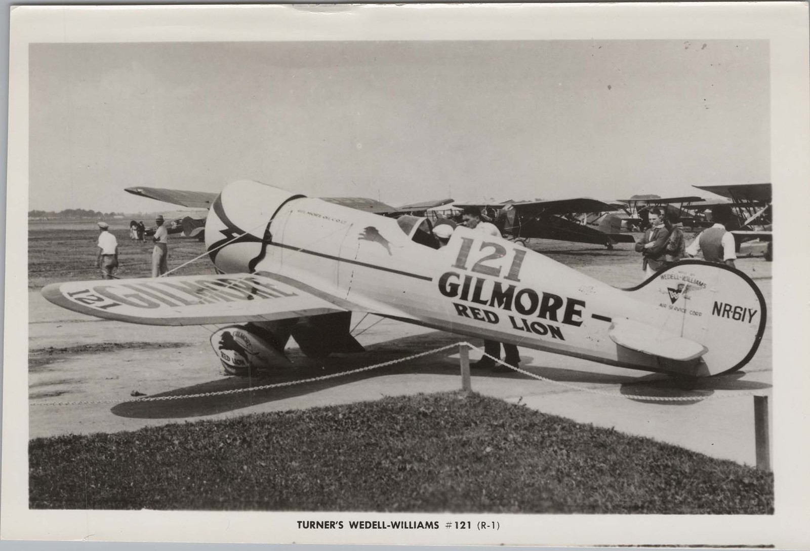 1933 Photo of Wedell Williams 121 Gilmore Red Lion Racer at Field