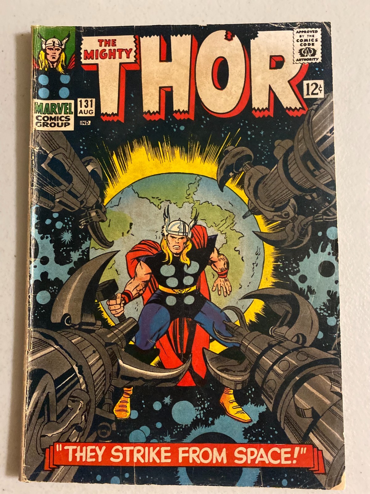 Thor #131 Marvel 1st Series (2.5 GD+) (cover clipped rolled binding) note (1966)