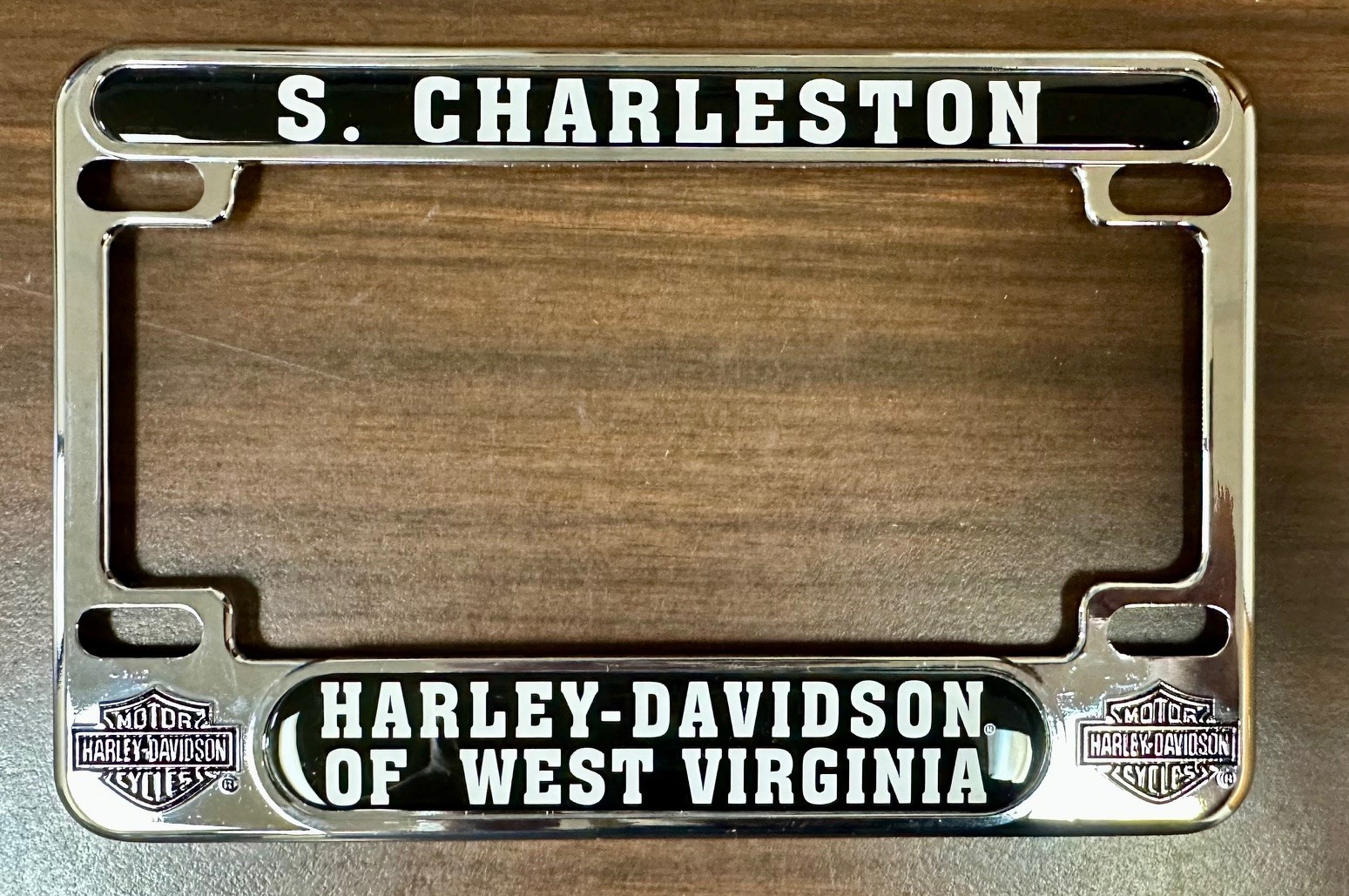 Motorcycle License Plate Frame Harley-Davidson of West Virginia S. Charleston