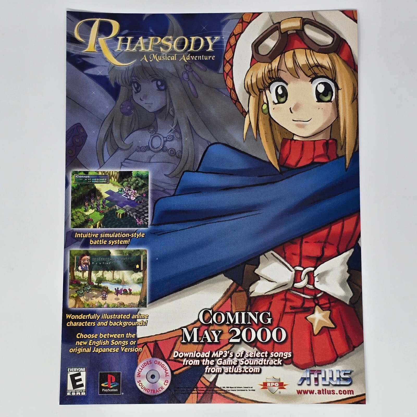 Rhapsody A Musical Adventure PS1 May 2000 Print Ad/Poster Official Promo Art