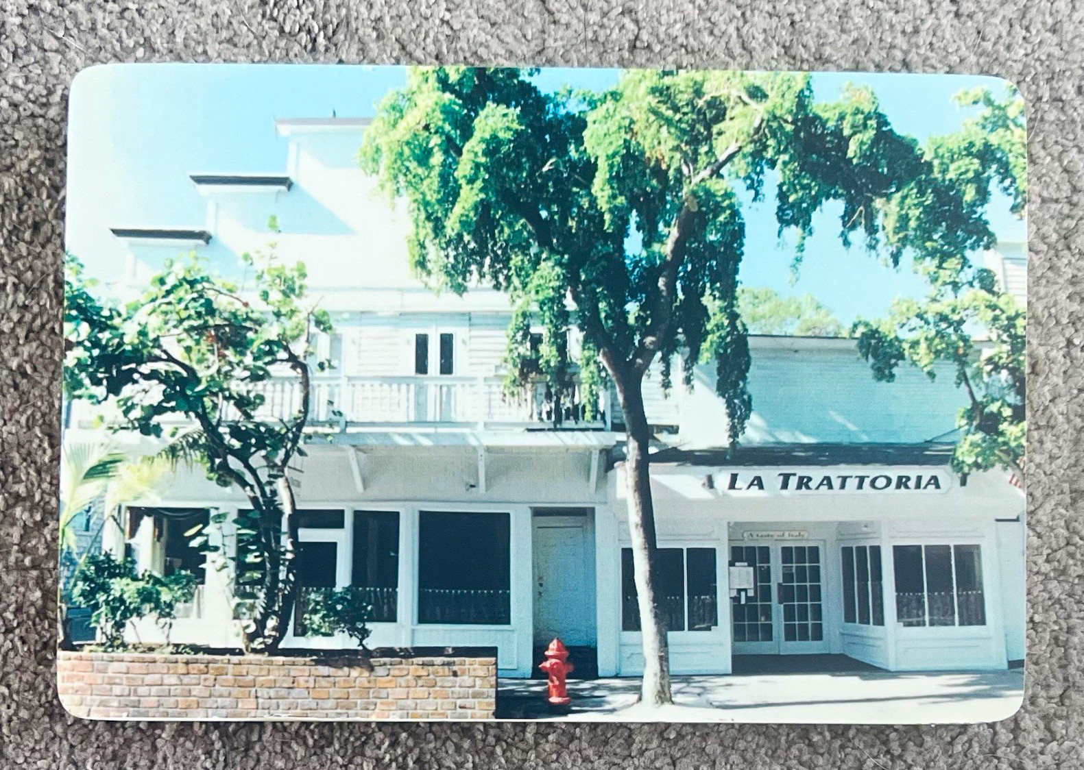 Montage Key West La Trattoria Restaurant Postcard Signed Louis D\'Aperiere