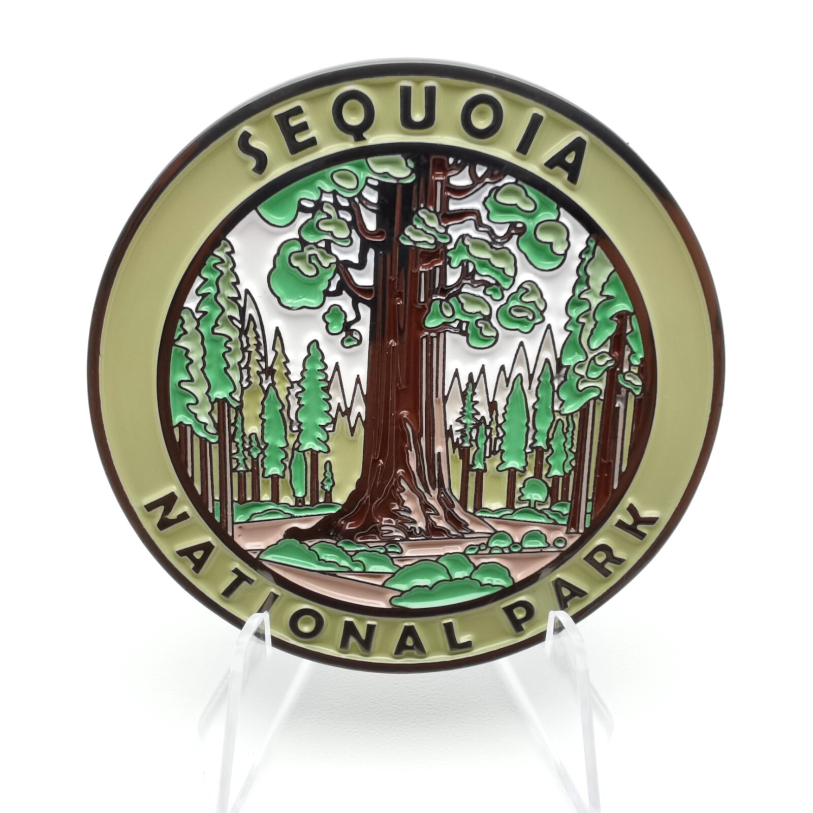 Stunning Black Nickel Sequoia National Park Magnet for Nature Enthusiasts - NEW