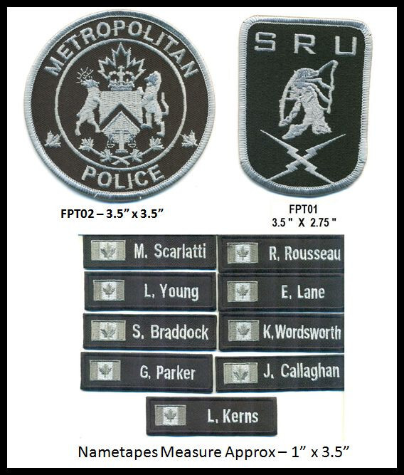 FLASHPOINT T.V. SHOW - 11 PATCH SET - FPT 01-02, 08-14, 16-17